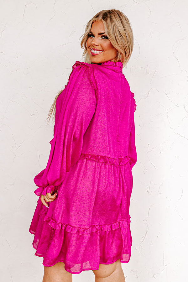 Wishing For Wine Dress In Hot Pink Curves Image - 3