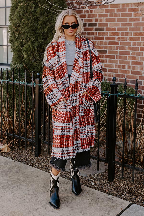 Autumn Color Tweed Coat