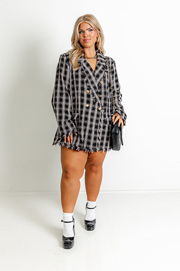 Weekend Trip Travels Tweed Blazer Curves Image - 2