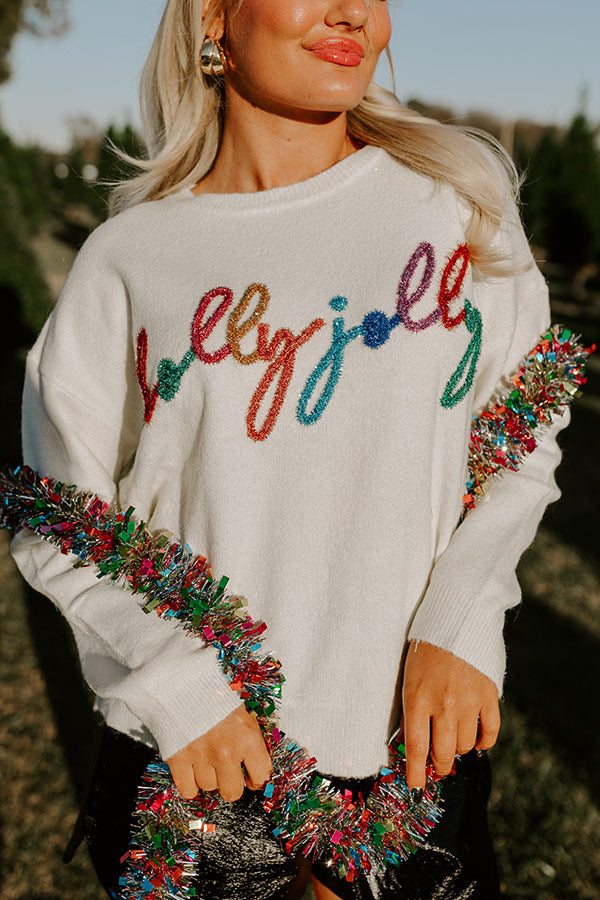 Holly Jolly Tinsel Sweater Image - 4