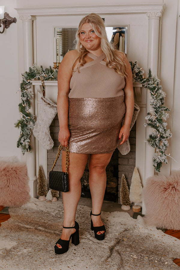 Luxe Moment Sequin Skirt Curves Image - 5