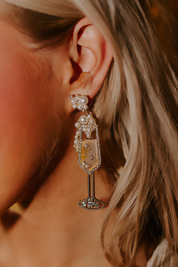 Champagne Campaign Earrings Image - 2