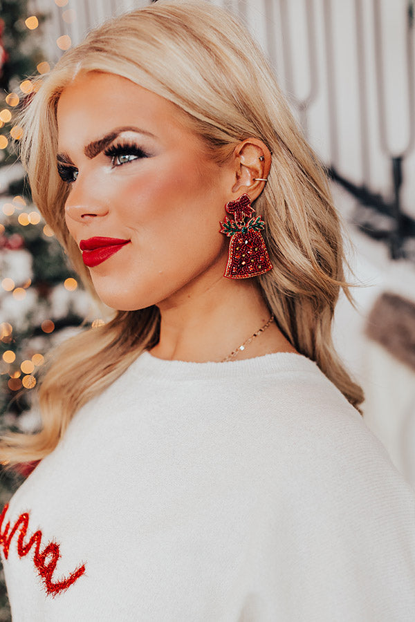 Jingle Bells Beaded Earrings