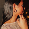 Vineyard Holiday Hoop Earrings in Champagne Image - 1