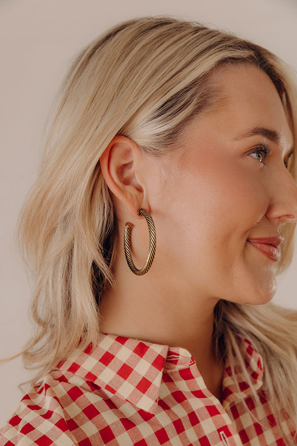 Downtown Show Hoop Earrings Image - 1