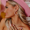 Feeling Flirty Hoop Earrings In Ivory Image - 1