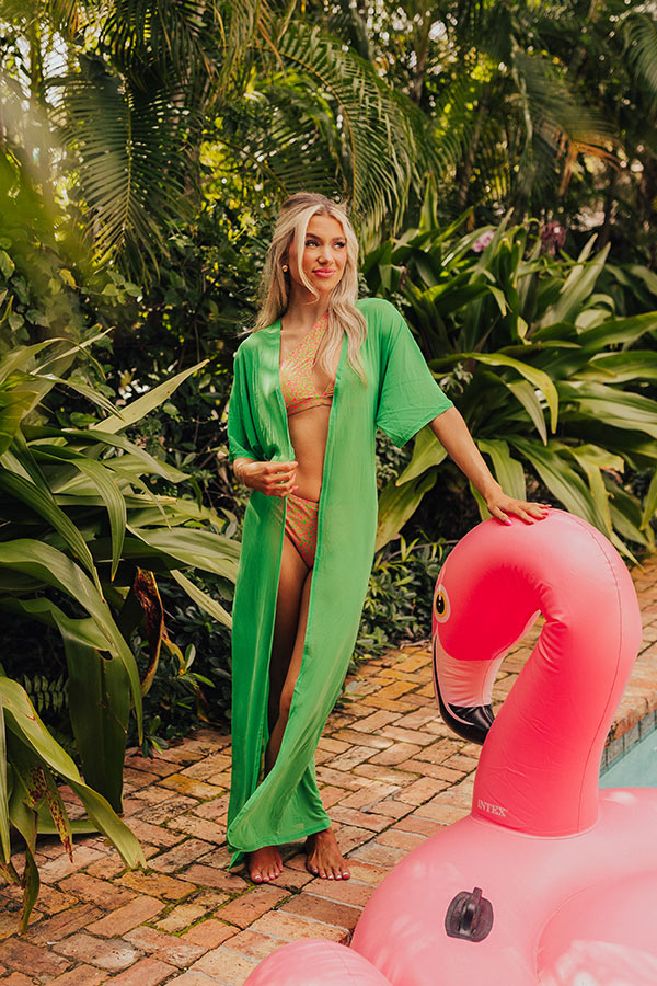 Rooftop Pool Mesh Overlay In Kelly Green Image - 1