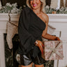 After Hours Party One Shoulder Top in Black Image - 1