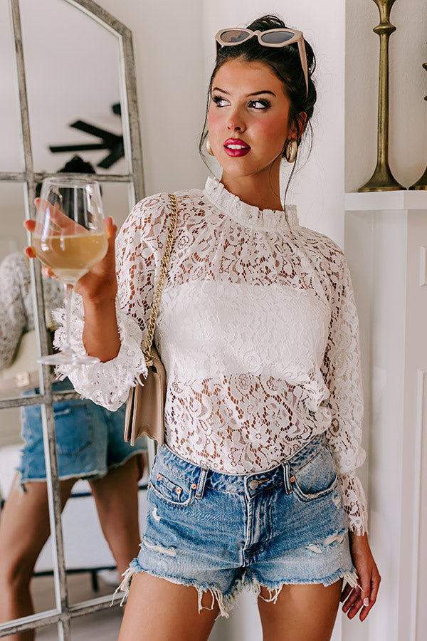 Lovestruck Babe Lace Top in Ivory Image - 2