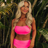 Shore About It High Waist Bikini Bottom in Pink Image - 1