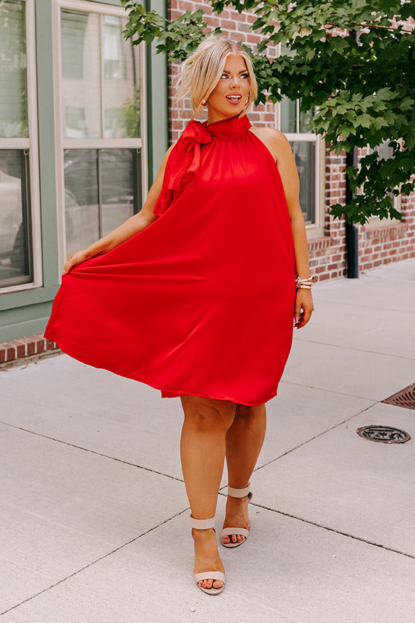 Friday Night Glam Shift Dress In Red Curves Image - 1