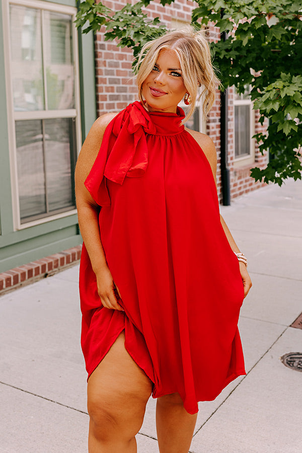 Friday Night Glam Shift Dress In Red Curves Image - 2
