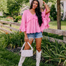 Claim To Love Ruffle Top in Pink Image - 1