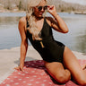 Delightful Dip One Piece Swimsuit in Black Image - 1