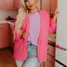 Good For The Plot Linen Blend Blazer In Pink Curves Image - 1
