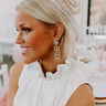 Bride Rhinestone Earrings in Gold Image - 1