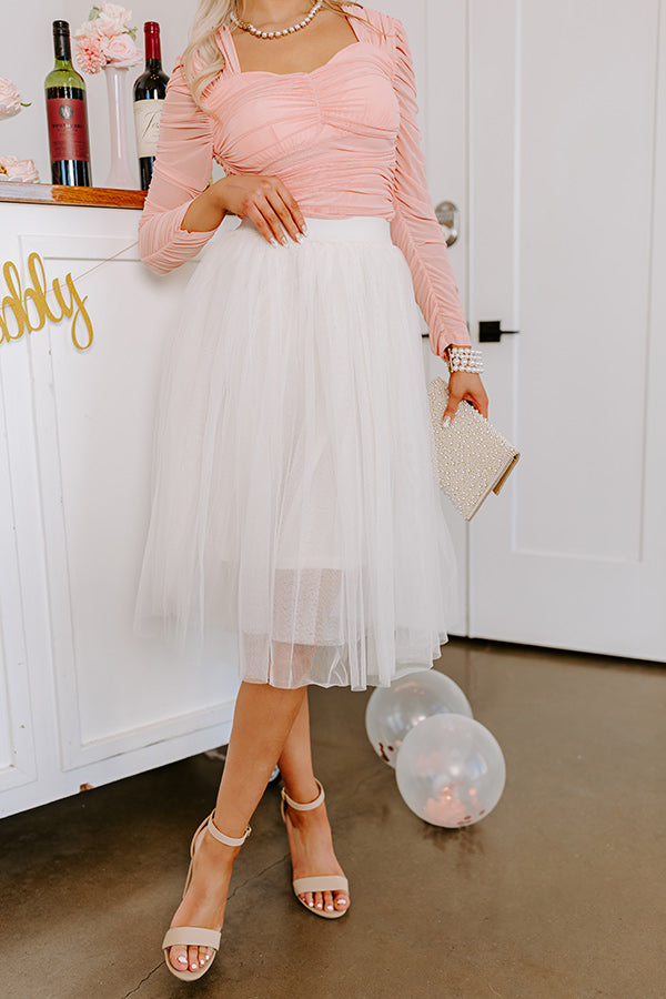 Into Bliss Tulle Skirt In Cream Image - 2