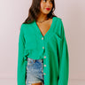 Puerto Vallarta Villa Button Up In Kelly Green Image - 1