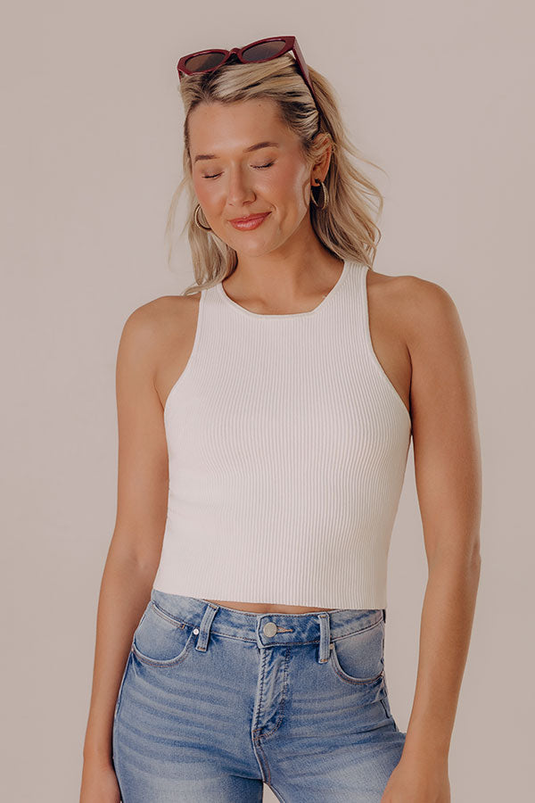Express It Out Sculpt Top In White Image - 1