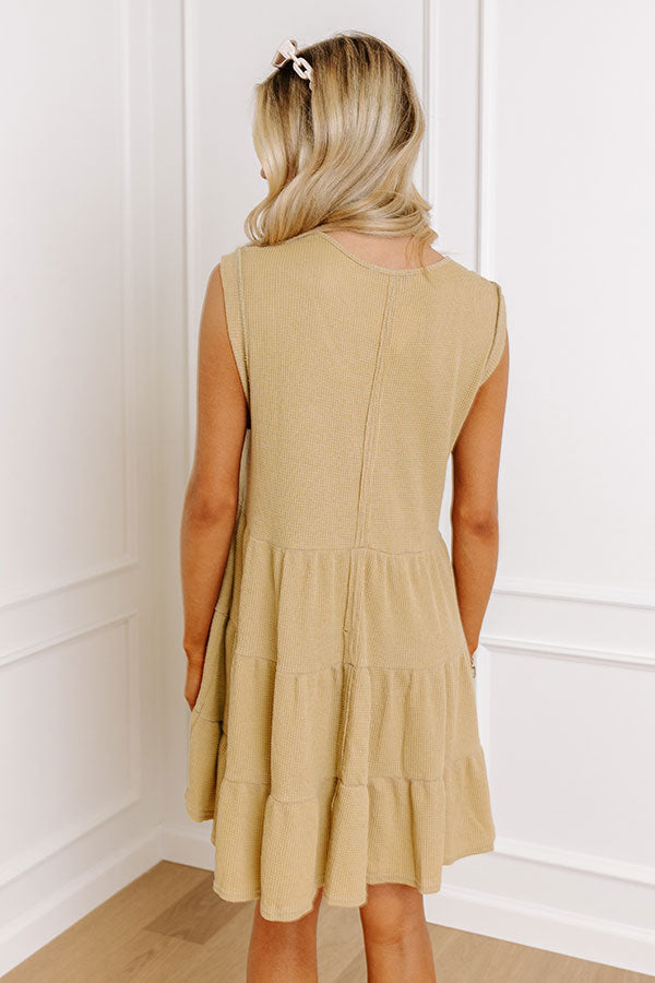 Long Time Coming Shift Dress In Beige Image - 4