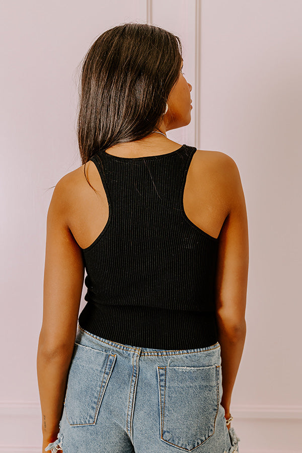 Express It Out Sculpt Top In Black Image - 4