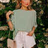Appreciate You Shift Top in Sea Glass Image - 1