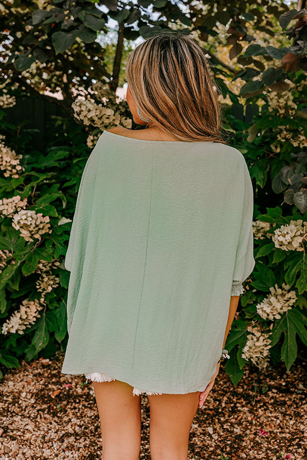 Appreciate You Shift Top in Sea Glass Image - 4