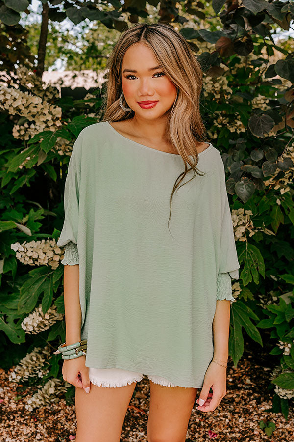 Appreciate You Shift Top in Sea Glass Image - 3