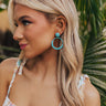 Wait And Smile Beaded Earrings In Turquoise Image - 1