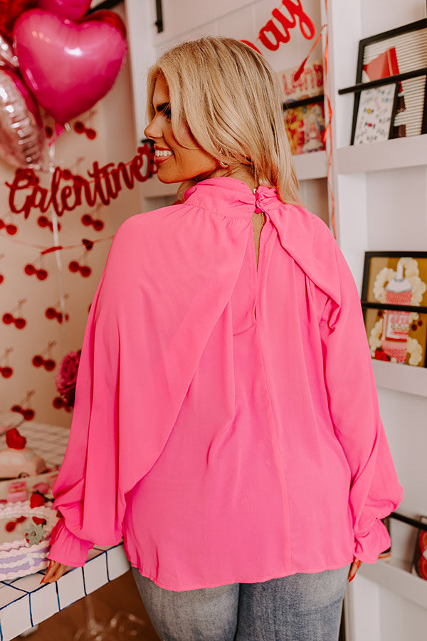 Sweetly Swaying Along Top In Pink Curves Image - 4