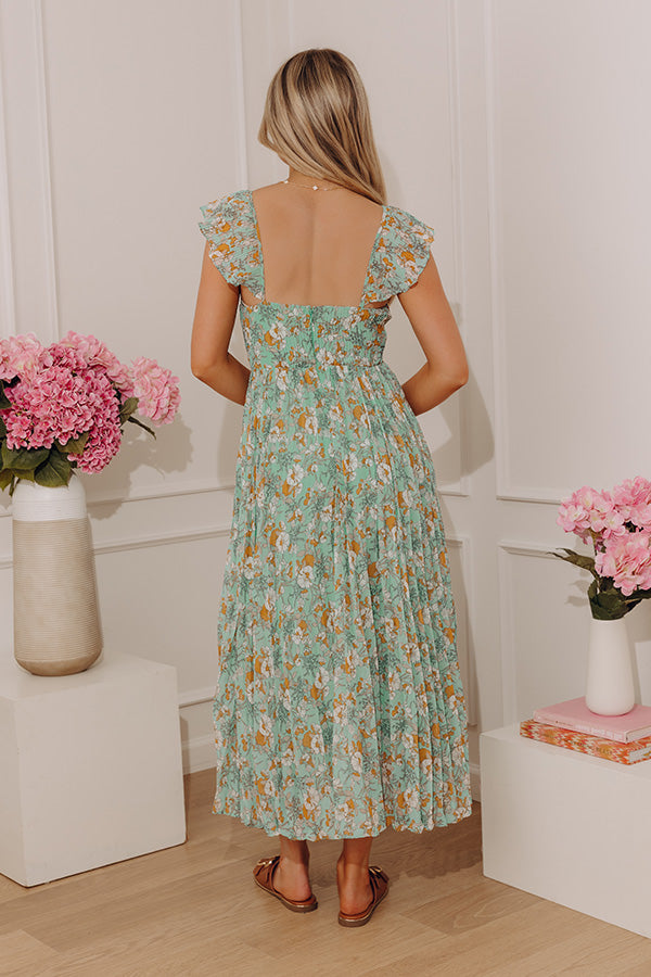 Garden Blooms Pleated Maxi Image - 4