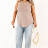 Backyard BBQ Shift Tank In Taupe Curves Image - 1