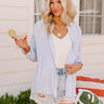 Don't Change Stripe Button Up In Sky Blue Image - 1