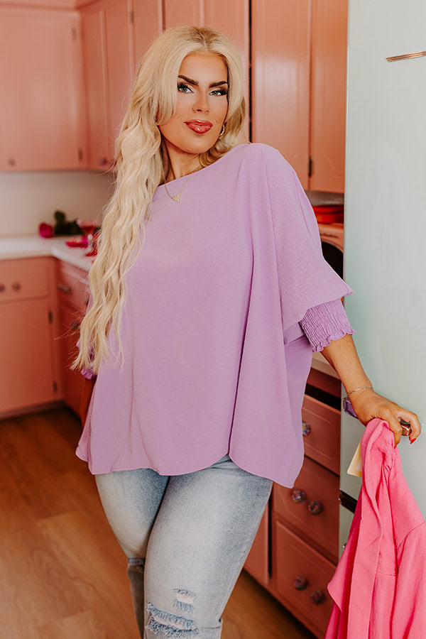 Appreciate You Shift Top In Lavender Curves Image - 1