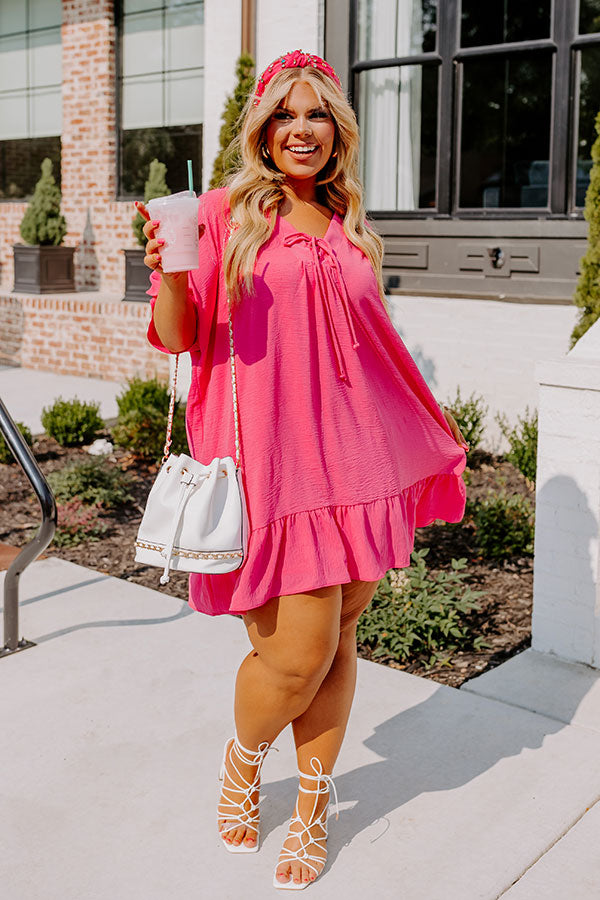 Malibu Villa Shift Dress in Pink Curves Image - 2
