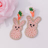 Love Everybunny Beaded Earrings In Pink Image - 1