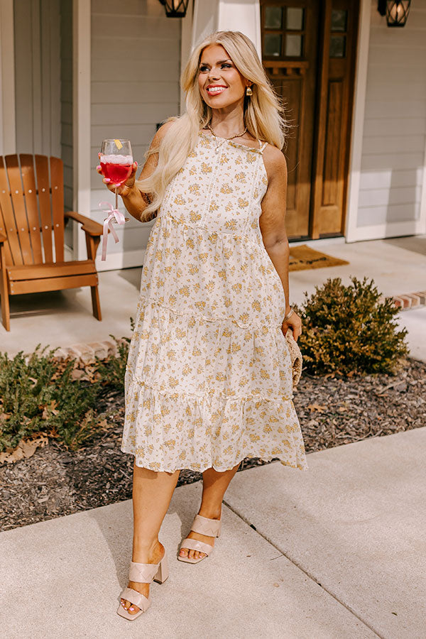 Blissful Beats Floral Midi Curves Image - 1