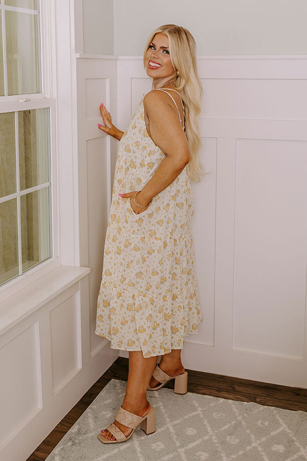 Blissful Beats Floral Midi Curves Image - 4