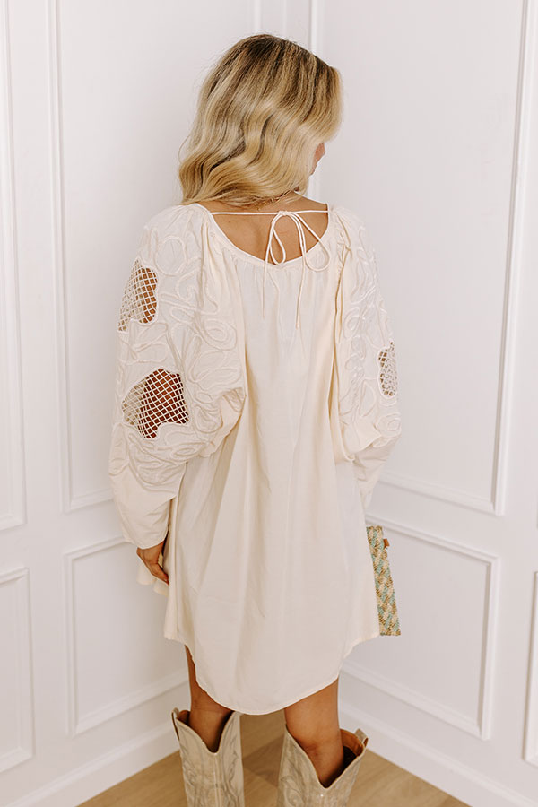 Reaching For Something New Embroidered Dress Image - 4