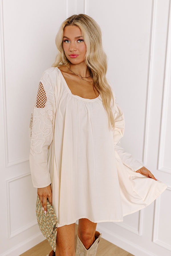 Reaching For Something New Embroidered Dress Image - 1