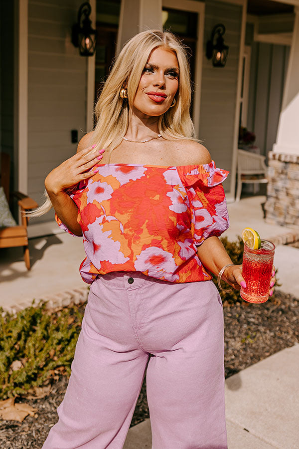 Shoreline Splendor Off Shoulder Top Curves Image - 1