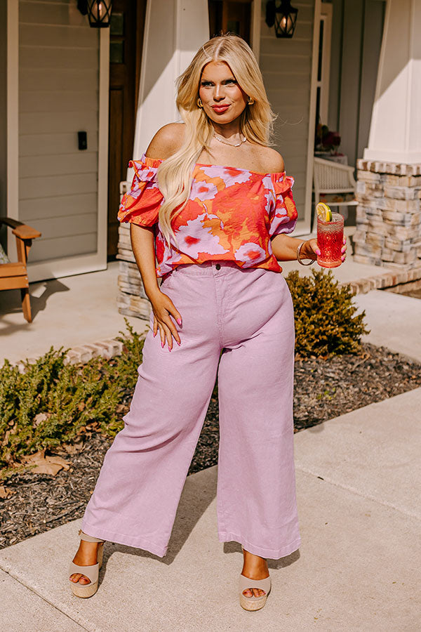 Shoreline Splendor Off Shoulder Top Curves Image - 2