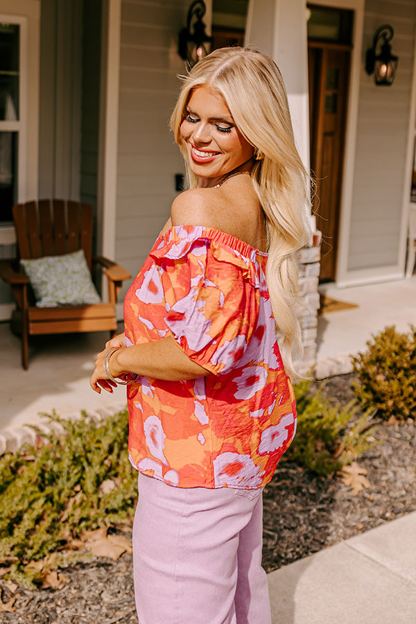 Shoreline Splendor Off Shoulder Top Curves Image - 3