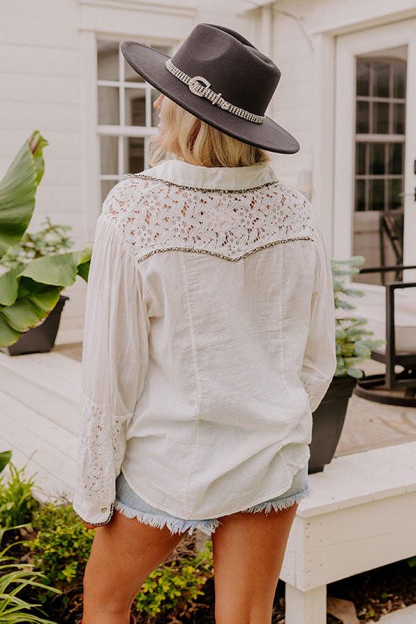 Enchanting Escapes Button Up In Ivory Image - 3