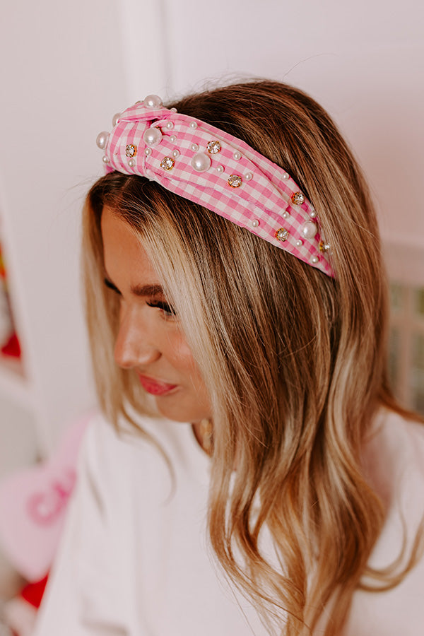Inspiring Sights Embellished Headband In Pink