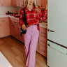 The Adriana High Waist Wide Leg Jean in Lavender Image - 1