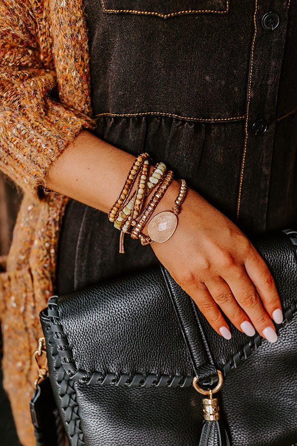 Sangria Cruise Semi Precious Wrap Bracelet In Primrose Yellow Image - 1