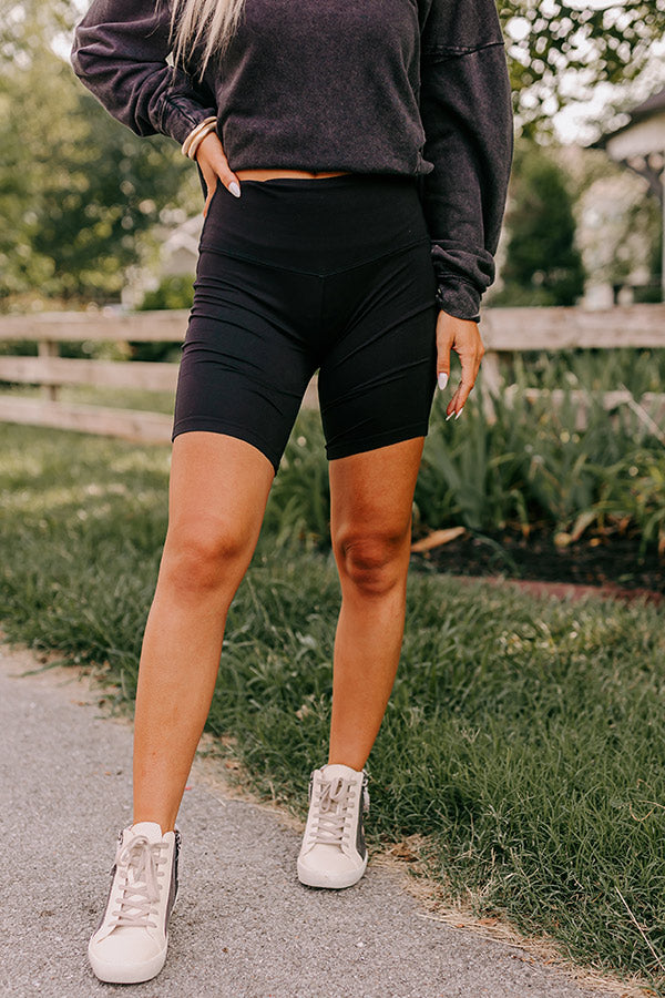 Favorite Adventure Butter Soft Biker Shorts In Black Image - 1