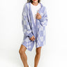 Fact or Fiction Checkered Cardigan in Lavender Image - 1