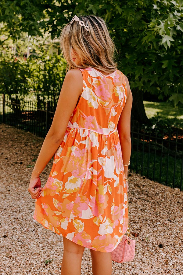Picking Petals Babydoll Dress In Orange Image - 3